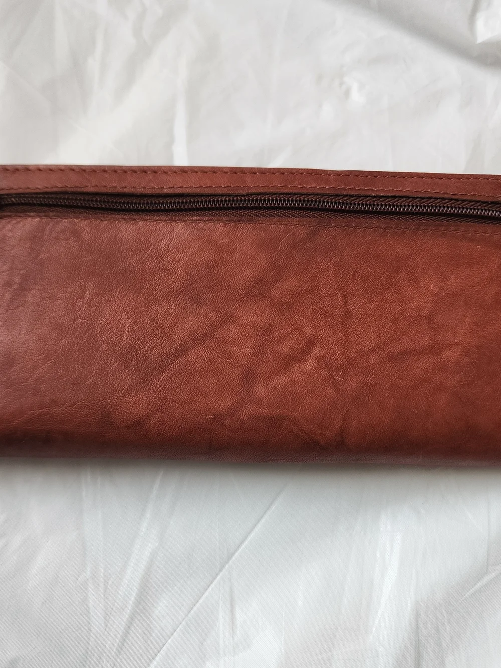 Classic Brown Cowhide Leather Travel Wallet